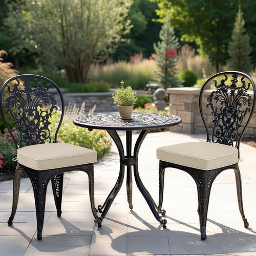 Outdoor Chair Cushions Set of 2: Waterproof & Fade Resistant Patio Furniture - Image 2