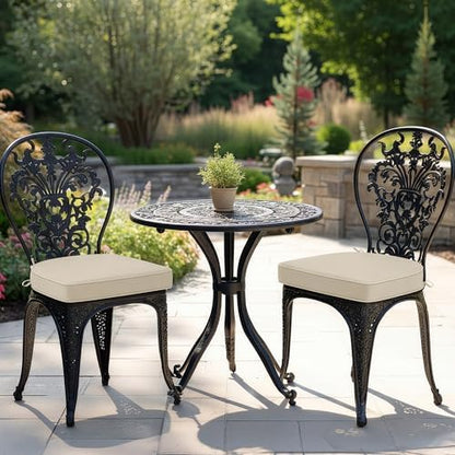 Outdoor Chair Cushions Set of 2: Waterproof & Fade Resistant Patio Furniture - Image 2
