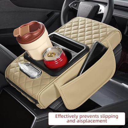 5 in 1 Nappa Leather Console Armrest Cover - Image 3