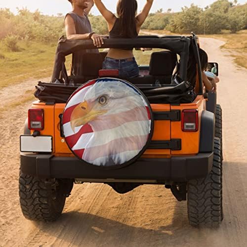 Delerain Bald Eagle American Flag Spare Tire Covers - Image 4