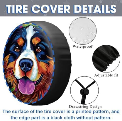 Colorful German Pinscher Dog Spare Tire Cover Pet Animal Wheel Protectors - Image 6
