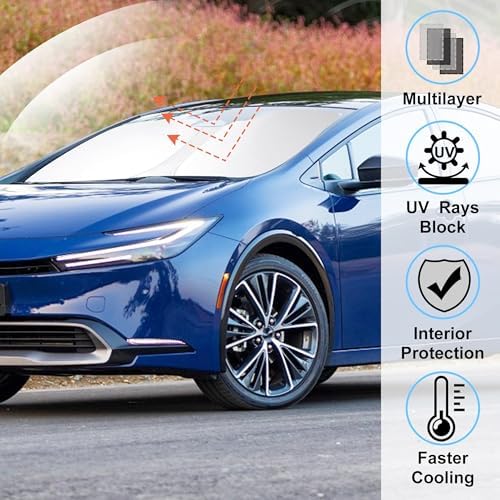 Windshield Sun Shade for 2023-2026 Toyota Prius Accessories - Image 2