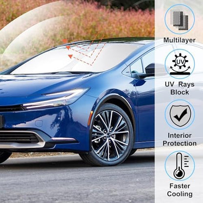 Windshield Sun Shade for 2023-2026 Toyota Prius Accessories - Image 2