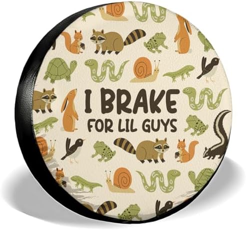 GENANY Small Animal Quote Thick PVC Leather Spare Tire Cover Size 15 by GENANY