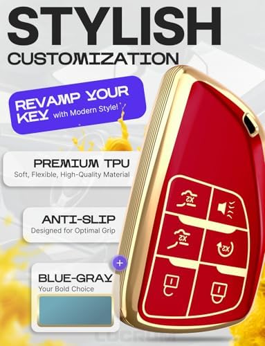 Lucrum Compatible with Chevy, Buick Key Fob Cover & Keychain - Image 3