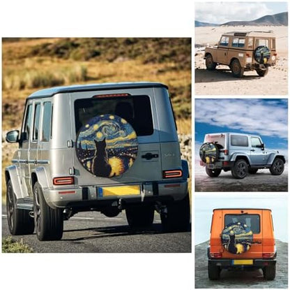 Cat Spare Tire Cover Waterproof Wheel Cover 16 Inch Universal Fit - Image 4