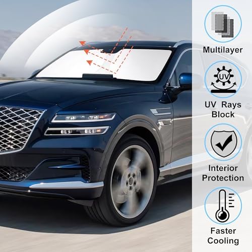Windshield Sun Shade Sunshade for 2021-2025 2026 Genesis GV80 - Image 2