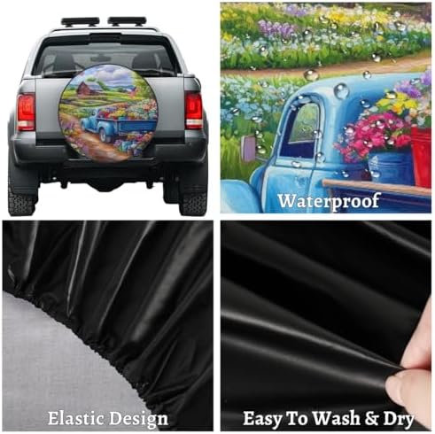 Garden Spare Tire Cover 15in Spare Wheel Covers Tire Storage Cover - Image 4