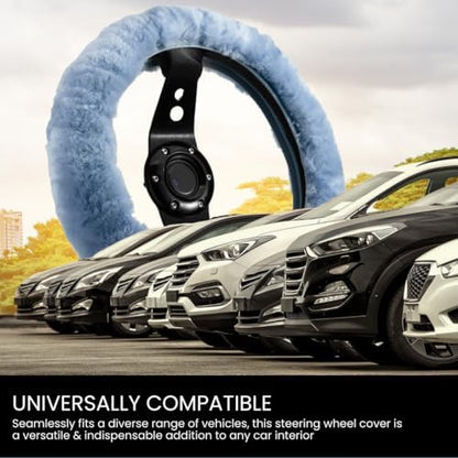 Andalus Brands Luxury Fluffy Car Steering Wheel Covers – Genuine Merino - Image 6