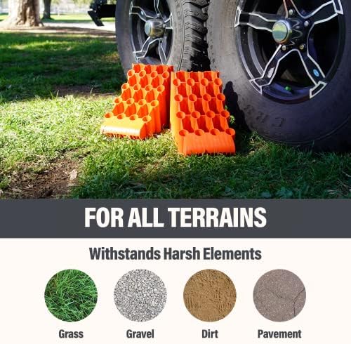 SECURITYMAN Wheel Chocks | Trailer Chocks | Tire Chocks Durable, Solid Wheel - Image 5