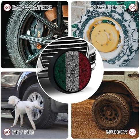 Mexico Aztec Calendar Tire Covers, Dust-Proof Weatherproof Wheel Covers Wheel - Image 4