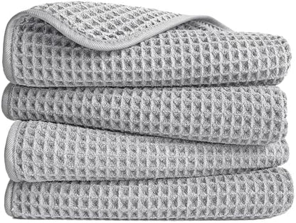 POLYTE 430 GSM Poly Blend Microfiber Quick Dry Waffle Hand Towel, 16x30 in by Polyte