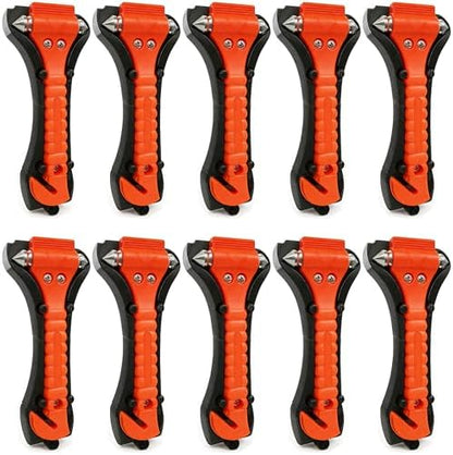 BFXM Car Window Breaker Hammer and Seat Belt Cutter 2-in-1, 10 Packs by BFXM