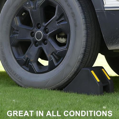 OrangeStar 4-Pack Heavy Duty Rubber Wheel Chocks - Image 4