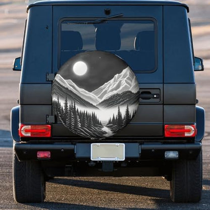 Mountain Lake Tree Landscape Spare Tire Cover Weatherproof Wheel Tire Cover - Image 2