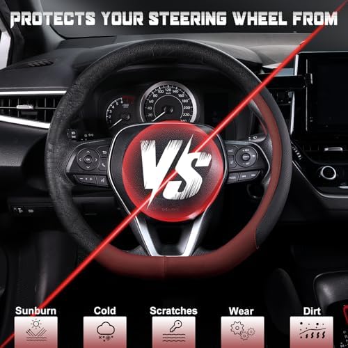SEG Direct D Shaped Steering Wheel Cover 14.5-15 inch - Image 4