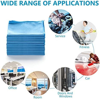 12 Pcs Microfiber Glass and Window Cleaning Cloths, Quickly Clean Windows - Image 6