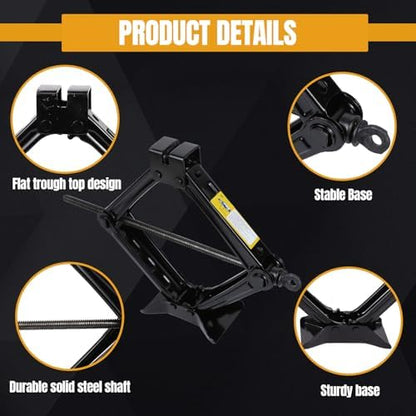 Hovom Scissor Jack for Car, 2 Ton Car Jack Kit - Image 3