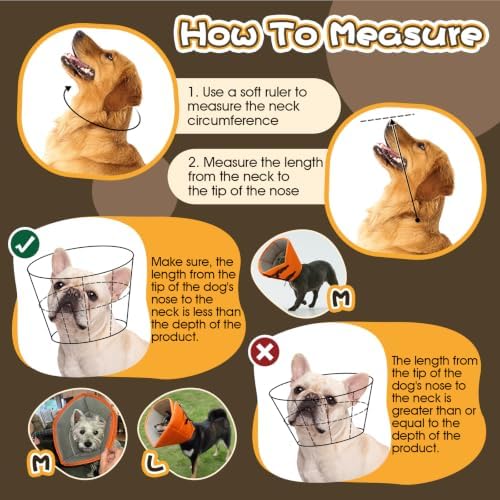 Allroaring Soft Dog Recovery Cone Adjustable Stop Licking Wounds Orange M - Image 2