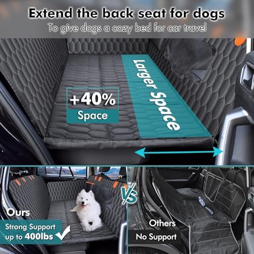 Chumajor L Back Seat Extender for Dogs, Hard Bottom, Waterproof, 400 lb - Image 2