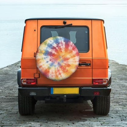 Tie Dye Spare Tire Cover Waterproof Wheel Cover 15 Inch Universal Fit - Image 2