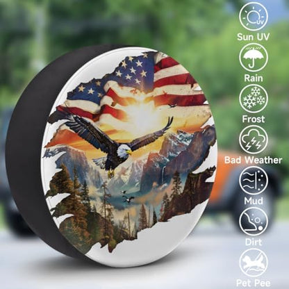 Eagle Spare Tire Cover 15in Spare Wheel Covers Tire Storage Cover - Image 3