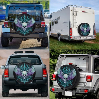 Cool Skull Gothic Spare Tire Cover Dust-Proof Wheel Protector - Image 6