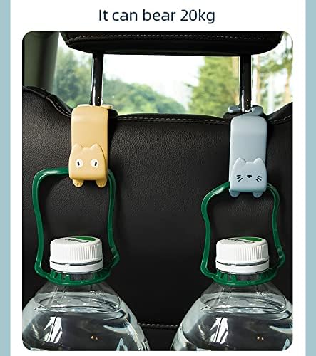 Fashion Car Seat Back Organizers, 4 Pack Universal Headrest Hooks, Bag Holder - Image 6