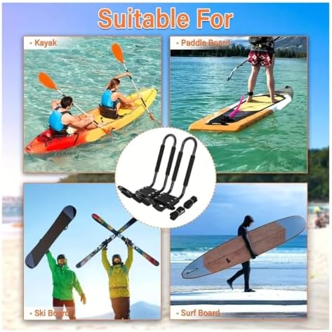 Kayak Roof Rack for Car Top Carrier J Cross Bar Canoe Boat Mount 1Pair - Image 5
