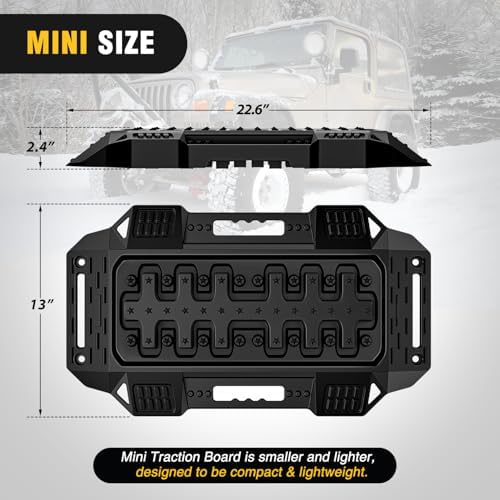 Nilight Recovery Offroad Traction Boards Mini Short 2PCS Black - Image 2