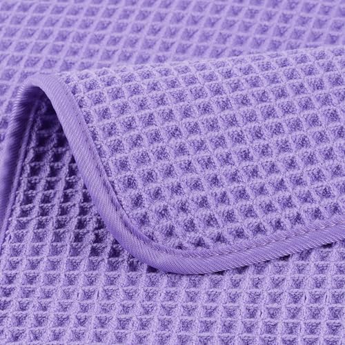 POLYTE 430 GSM Poly Blend Microfiber Waffle Wash Cloth Face Towel, 13x13 in - Image 5