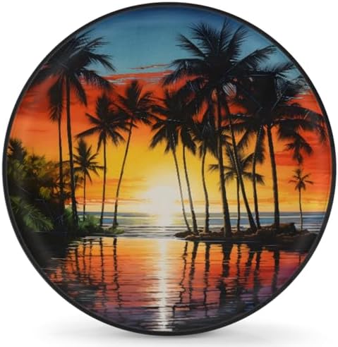 Palm Tree Spare Tire Cover 17in Spare Wheel Covers Tire Storage Cover by YoYoYuchong