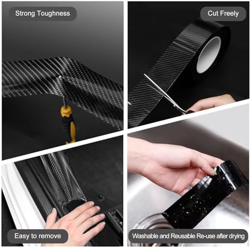Storystore Car Door Edge Guard, 4 in x 33 Ft Black Door Edge Protector - Image 3