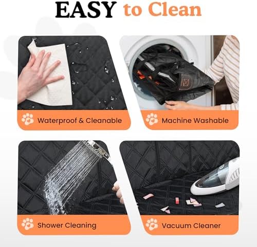 Dog Car Seat Cover For Back Seat, 100% Waterproof Hammock & Back Seat Protector - Image 4