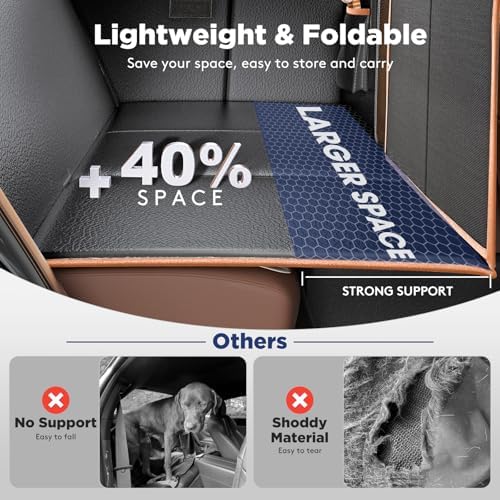 FURTIME Dog Car Seat Cover for Back Seat, PU Leather Back Seat Extender - Image 6