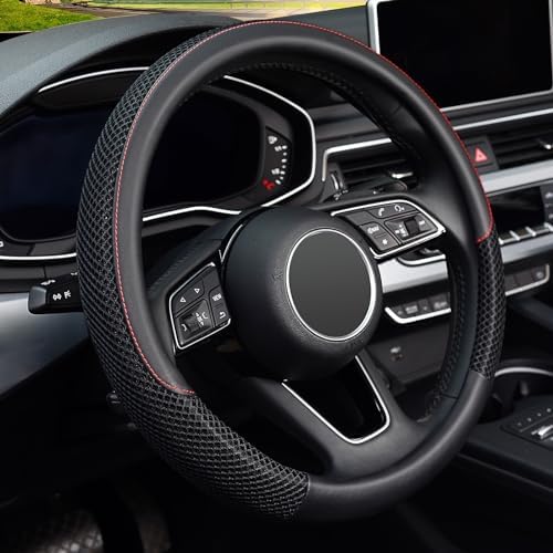 KAFEEK 16 inch Steering Wheel Cover, Microfiber Leather by KAFEEK