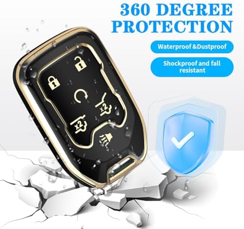 for Chevy GMC Key Fob Cover 6 Buttons Key Case 2016-2025 - Image 5