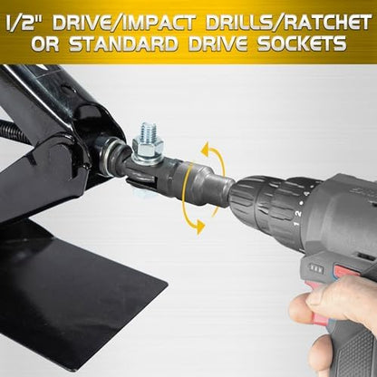 TONDA Scissor Jack Drill Adapter, 1/2 in Drive, 13/16 in Lug Wrench - Image 5