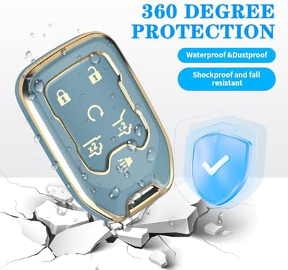 for Chevy GMC Key Fob Cover 6 Buttons Key Case 2016-2025 - Image 5