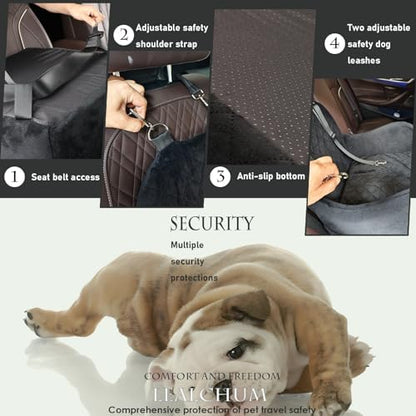 Lealchum Dog Booster Car Seat, Ultra Soft Fabric & Filling Memory Foam - Image 3