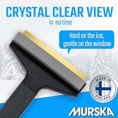 Car Ice Scraper Long Handle Ice Scraper Brass Blade 2 Pack 14, 5 inch Ice - Image 3