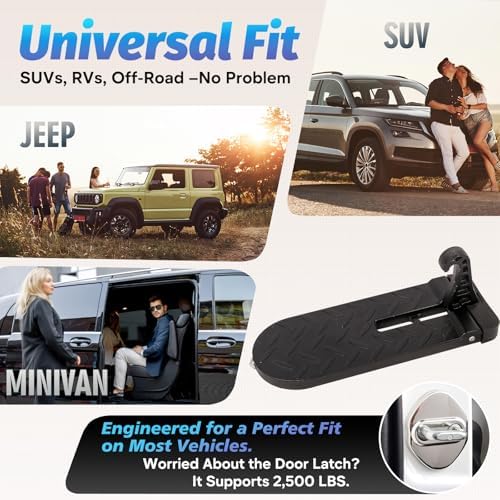 Car Door Latch Step for Roof Access, Aluminum Hook Doorsteps Universal Fit for - Image 6