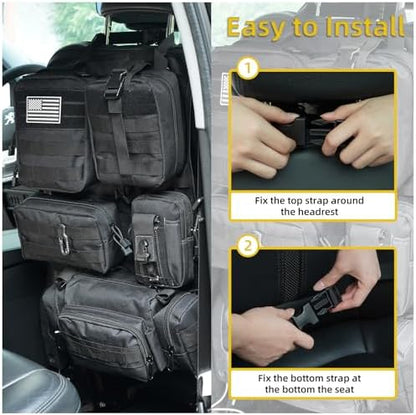 Tactical Car Seat Back Organizer, Tactical Molle Seat Back Organizer - Image 3