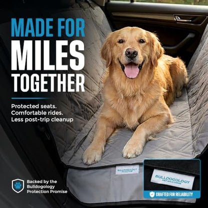 Bulldogology Dog Car Seat Cover Waterproof Heavy Duty Bench Dog Hammock - Image 2