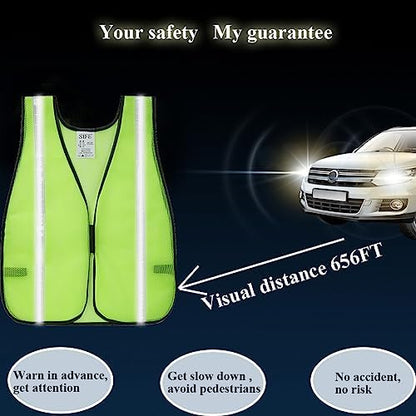 SIFE 10 Pack High Visibility Reflective Safety Vest, Made from Breathable and - Image 5