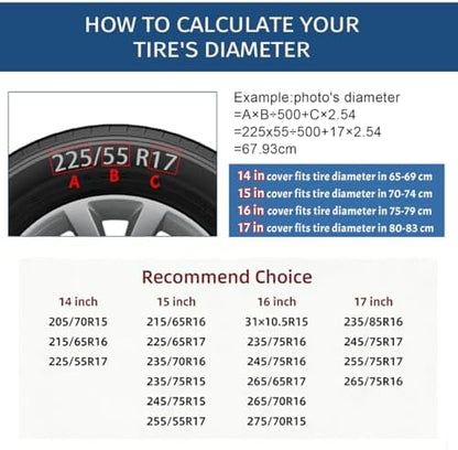 Moon Spare Tire Cover Waterproof Dust-Proof Spare Wheel Covers - Image 2