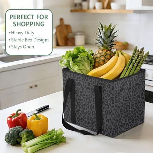 ALAZA Gray Leopard Cheetah Car Trunk Organizer and Storage - Image 5