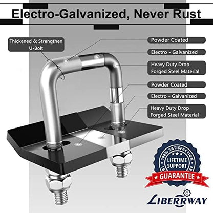Hitch Tightener for 1.25" and 2" Hitches LIBERRWAY U-Shaped Iron Hitch - Image 2