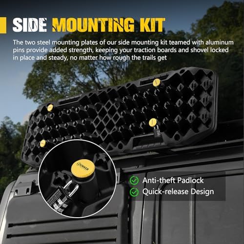 BUNKER INDUST Traction Board Recovery Kit, Side Mount Bracket Kit - Image 4