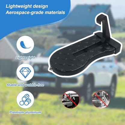 Car Door Step for Roof Access, 400LBS Aircraft-Grade Aluminum Anti-Slip Pedal - Image 3